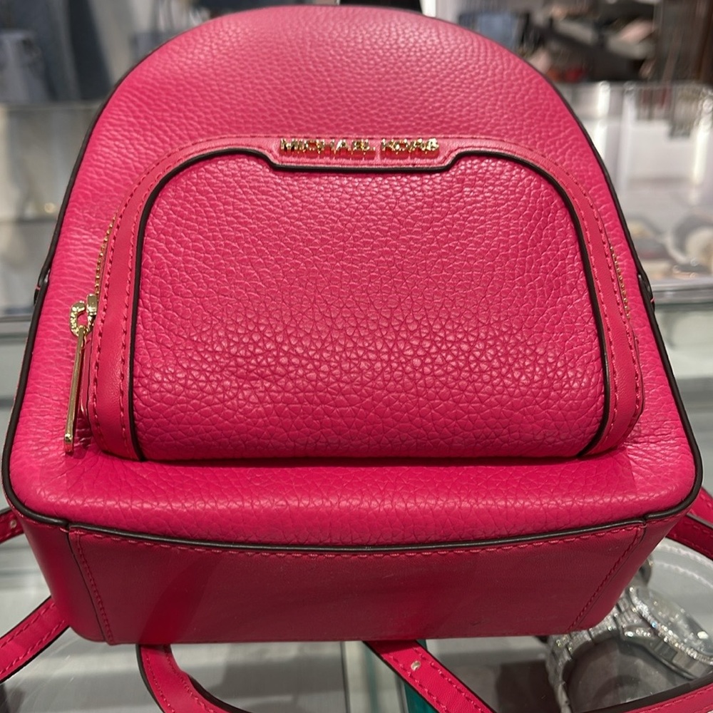 Michael Kors Ladies Backpack Bag Jaycee XS Convertible Zip Backpack Electrc Pink - Picture 14 of 16